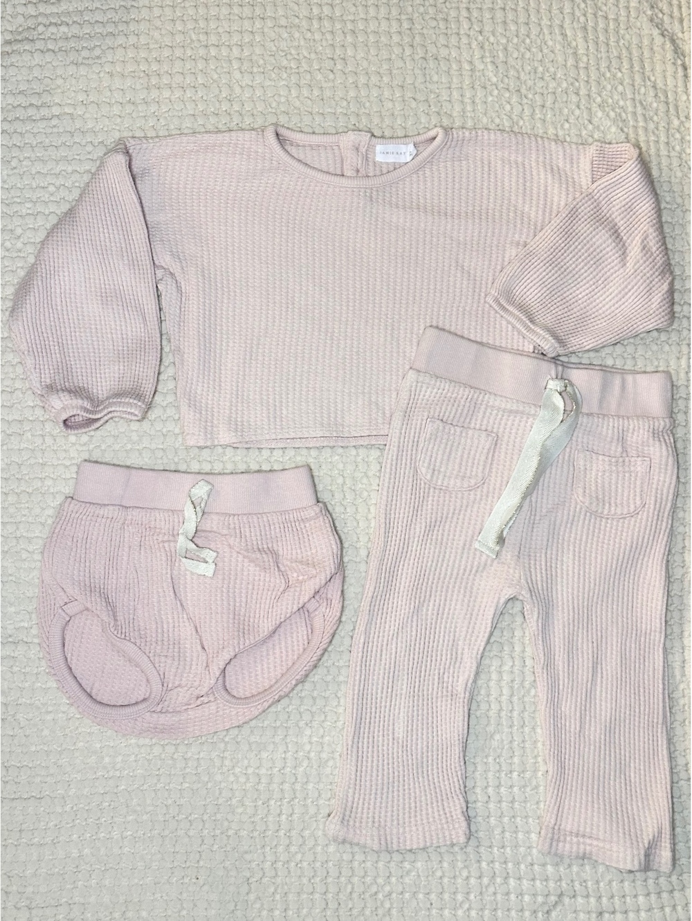 Jamie Kay Blush 2Y & 3Y Waffle Set